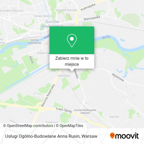 Mapa Usługi Ogólno-Budowlane Anna Rusin