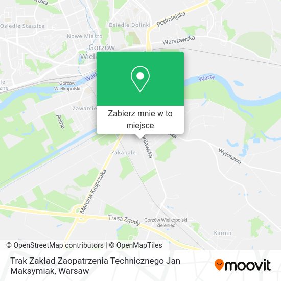 Mapa Trak Zakład Zaopatrzenia Technicznego Jan Maksymiak