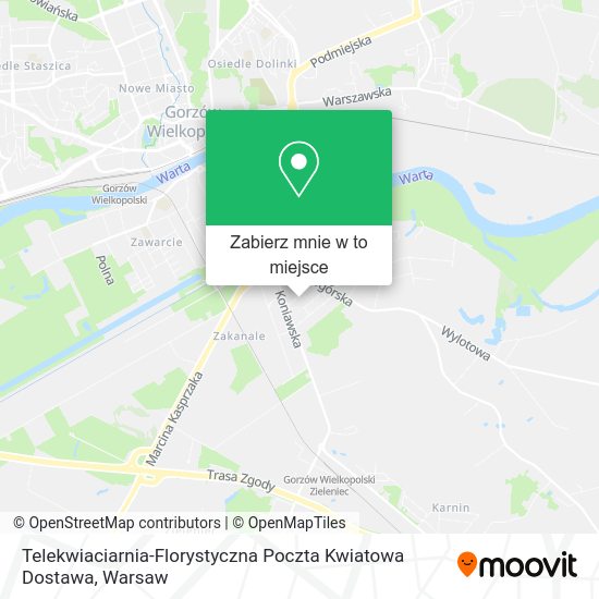 Mapa Telekwiaciarnia-Florystyczna Poczta Kwiatowa Dostawa