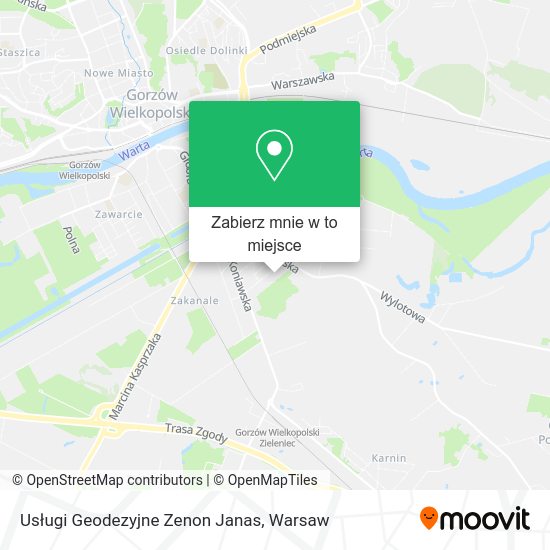 Mapa Usługi Geodezyjne Zenon Janas