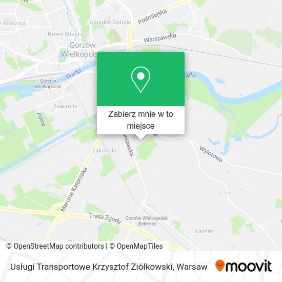 Mapa Usługi Transportowe Krzysztof Ziółkowski