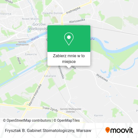 Mapa Frysztak B. Gabinet Stomatologiczny