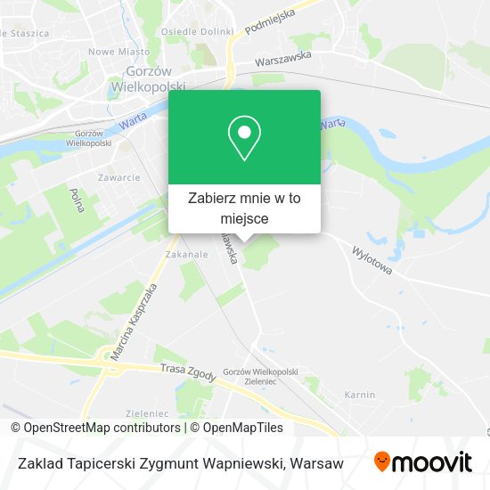 Mapa Zaklad Tapicerski Zygmunt Wapniewski