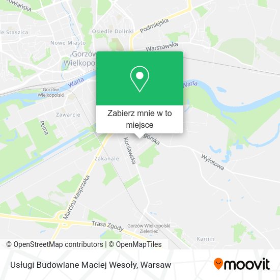 Mapa Usługi Budowlane Maciej Wesoły