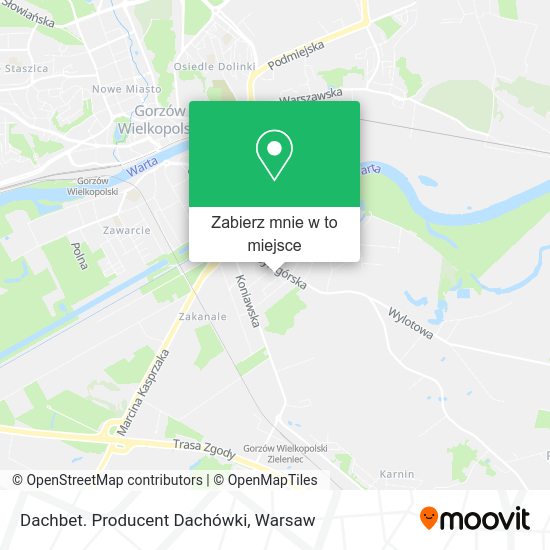 Mapa Dachbet. Producent Dachówki