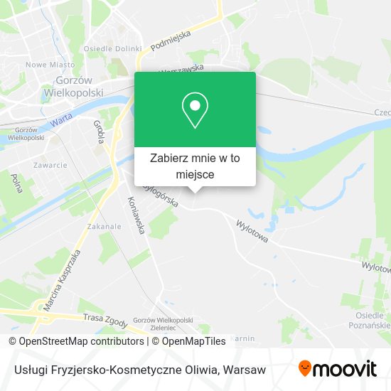 Mapa Usługi Fryzjersko-Kosmetyczne Oliwia