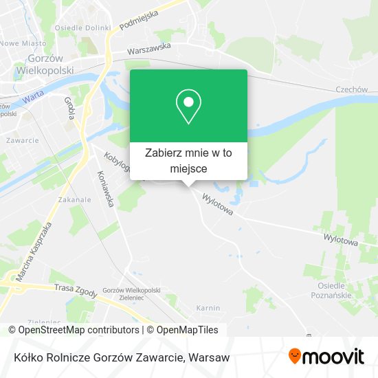 Mapa Kółko Rolnicze Gorzów Zawarcie