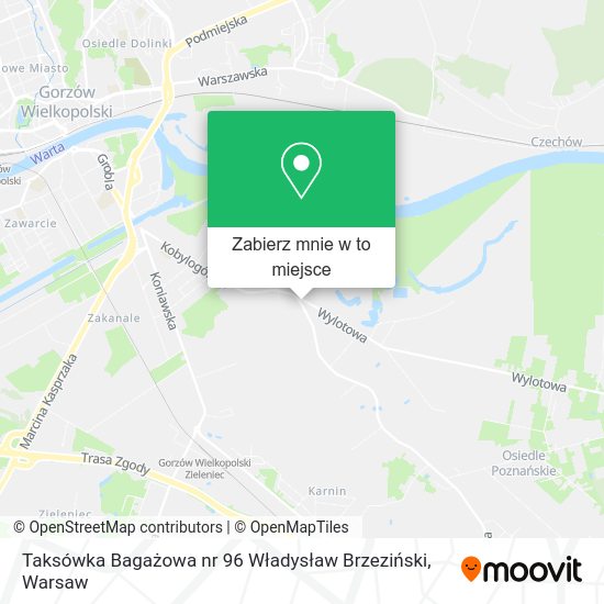 Mapa Taksówka Bagażowa nr 96 Władysław Brzeziński