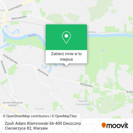 Mapa Zpuh Adam Klamrowski 66-400 Deszczno Ciecierzyce 82