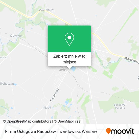 Mapa Firma Usługowa Radosław Twardowski