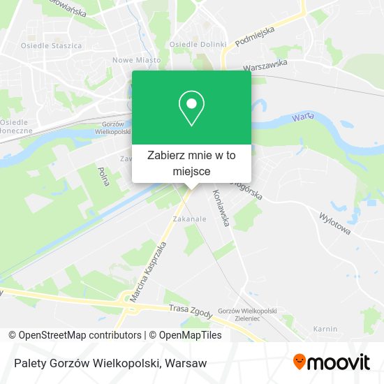 Mapa Palety Gorzów Wielkopolski