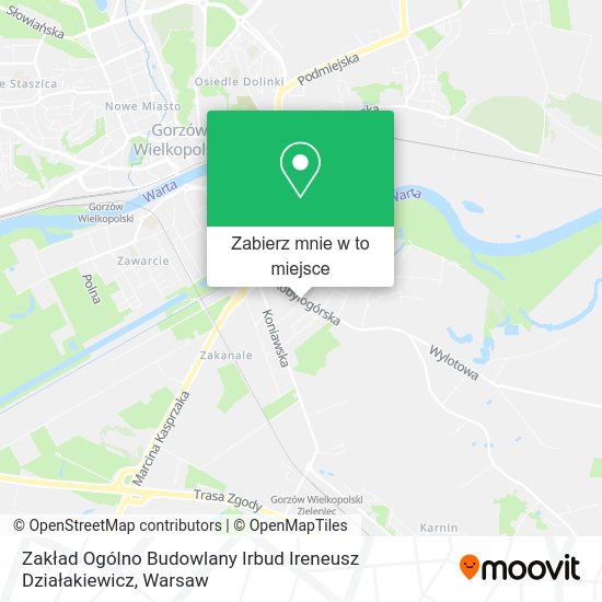 Mapa Zakład Ogólno Budowlany Irbud Ireneusz Działakiewicz