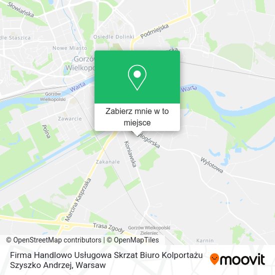 Mapa Firma Handlowo Usługowa Skrzat Biuro Kolportażu Szyszko Andrzej