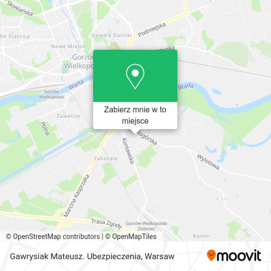 Mapa Gawrysiak Mateusz. Ubezpieczenia