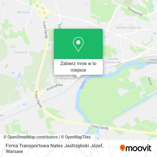 Mapa Firma Transportowa Natex Jastrzębski Józef