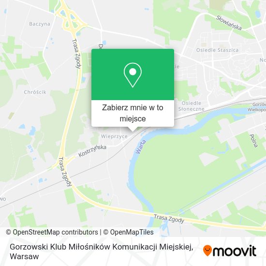 Mapa Gorzowski Klub Miłośników Komunikacji Miejskiej