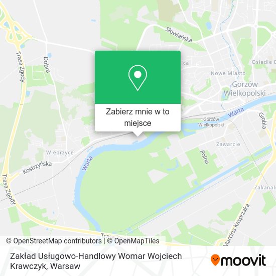 Mapa Zakład Usługowo-Handlowy Womar Wojciech Krawczyk