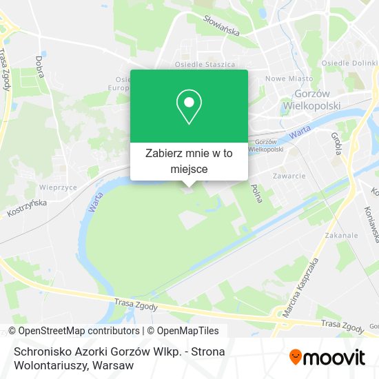 Mapa Schronisko Azorki Gorzów Wlkp. - Strona Wolontariuszy