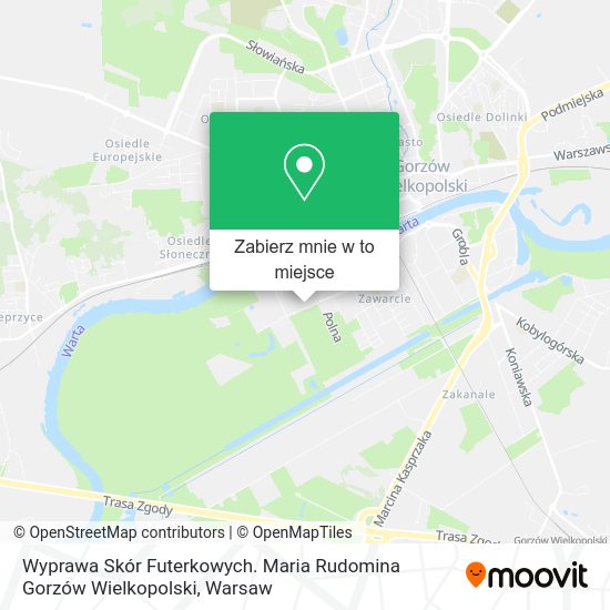 Mapa Wyprawa Skór Futerkowych. Maria Rudomina Gorzów Wielkopolski