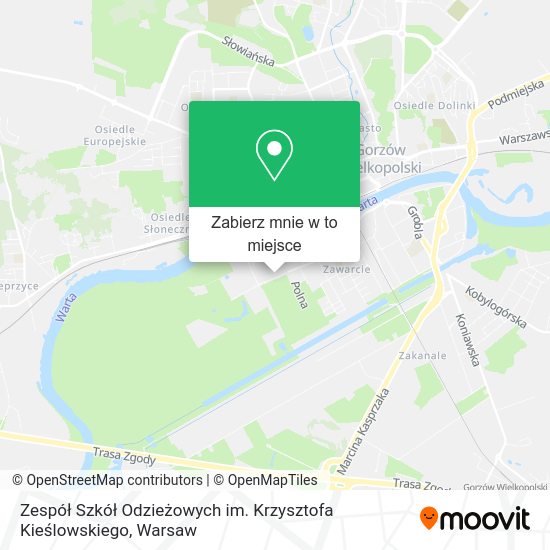 Mapa Zespół Szkół Odzieżowych im. Krzysztofa Kieślowskiego