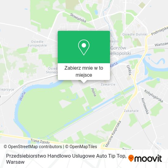 Mapa Przedsiebiorstwo Handlowo Uslugowe Auto Tip Top