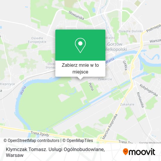 Mapa Klymczak Tomasz. Usługi Ogólnobudowlane