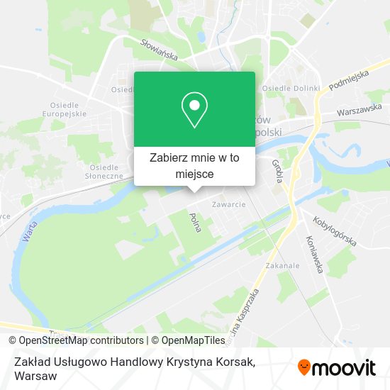 Mapa Zakład Usługowo Handlowy Krystyna Korsak