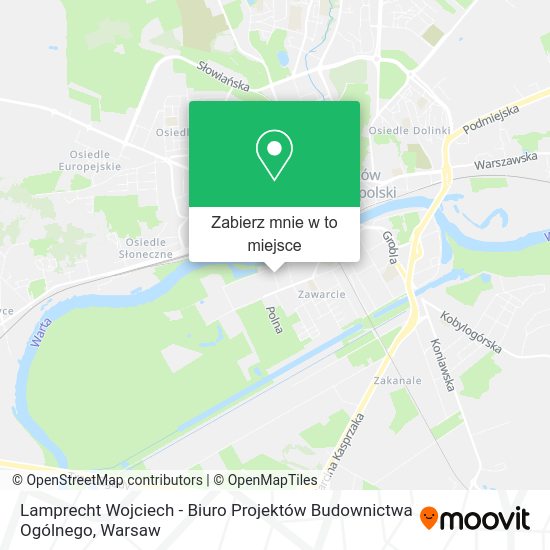 Mapa Lamprecht Wojciech - Biuro Projektów Budownictwa Ogólnego