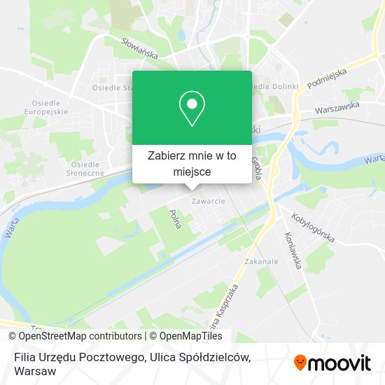 Mapa Filia Urzędu Pocztowego, Ulica Spółdzielców