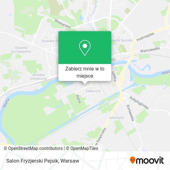 Mapa Salon Fryzjerski Pejsik