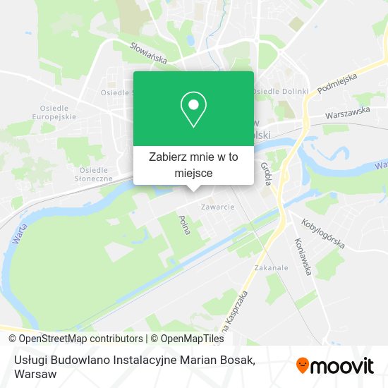 Mapa Usługi Budowlano Instalacyjne Marian Bosak