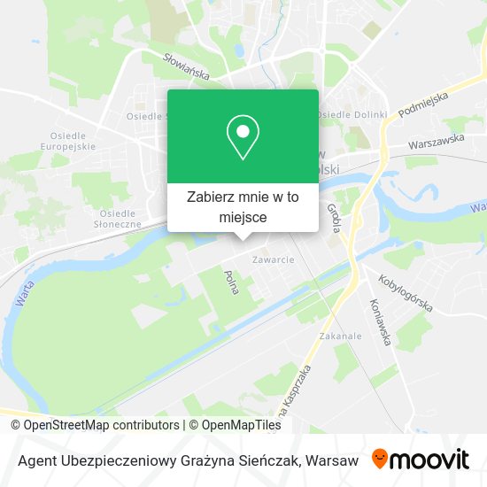 Mapa Agent Ubezpieczeniowy Grażyna Sieńczak