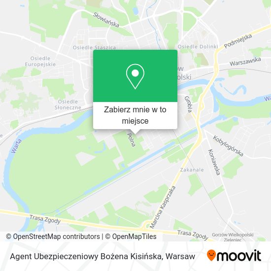 Mapa Agent Ubezpieczeniowy Bożena Kisińska