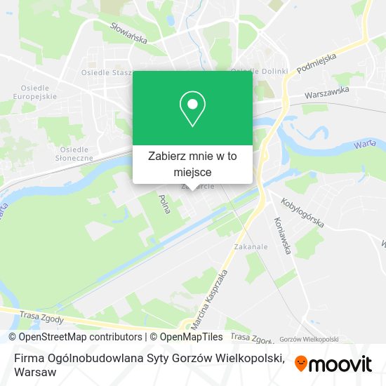 Mapa Firma Ogólnobudowlana Syty Gorzów Wielkopolski