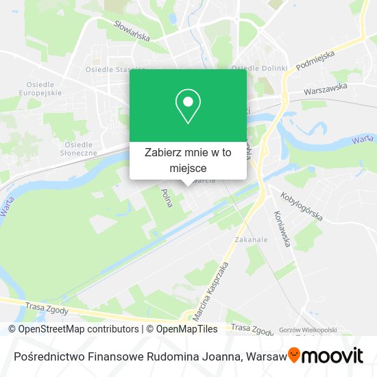 Mapa Pośrednictwo Finansowe Rudomina Joanna