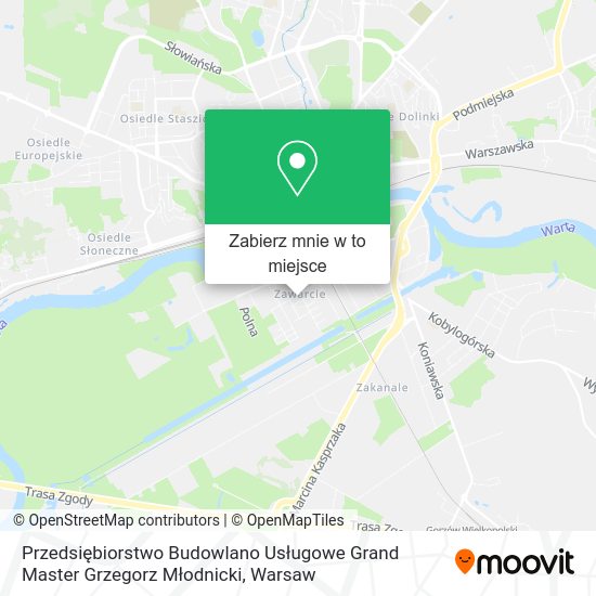 Mapa Przedsiębiorstwo Budowlano Usługowe Grand Master Grzegorz Młodnicki