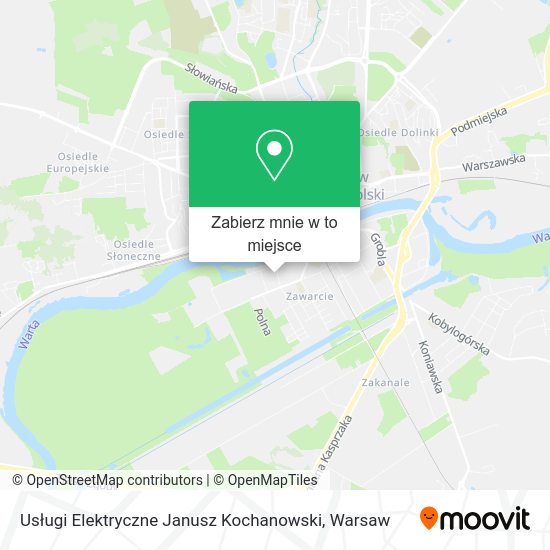 Mapa Usługi Elektryczne Janusz Kochanowski