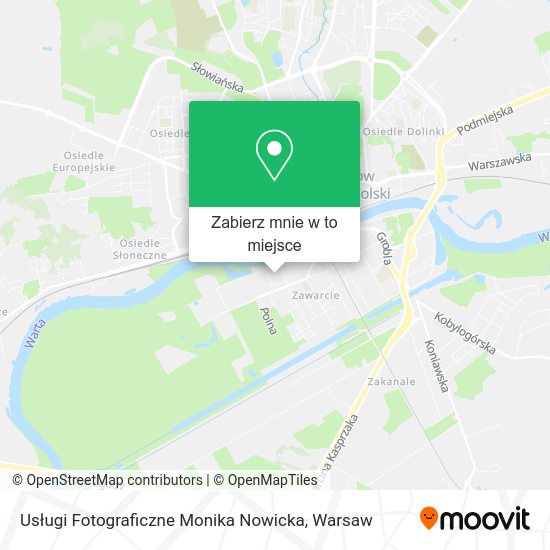 Mapa Usługi Fotograficzne Monika Nowicka