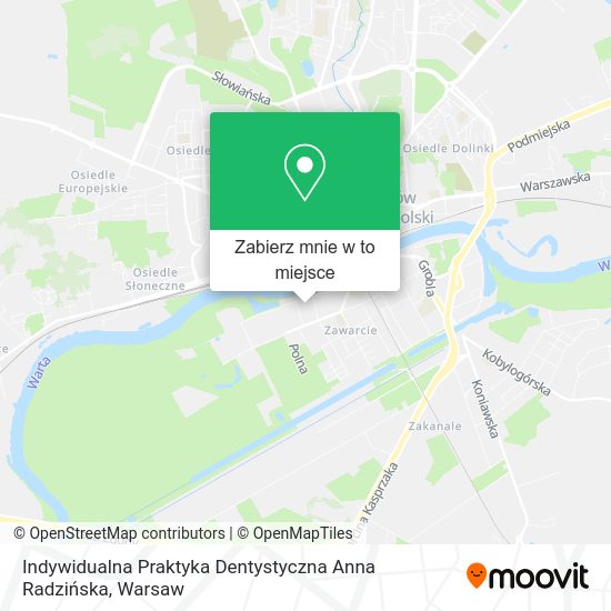 Mapa Indywidualna Praktyka Dentystyczna Anna Radzińska