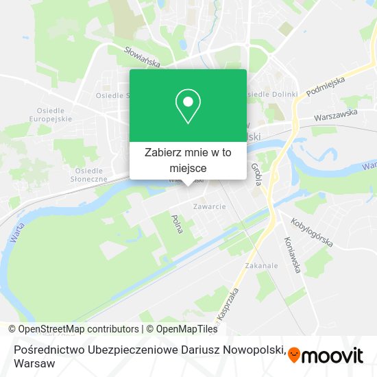 Mapa Pośrednictwo Ubezpieczeniowe Dariusz Nowopolski