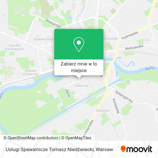 Mapa Usługi Spawalnicze Tomasz Niedźwiecki