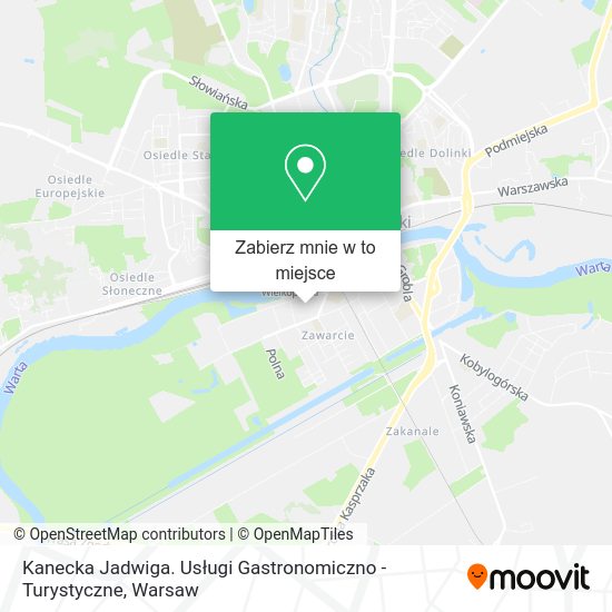 Mapa Kanecka Jadwiga. Usługi Gastronomiczno - Turystyczne