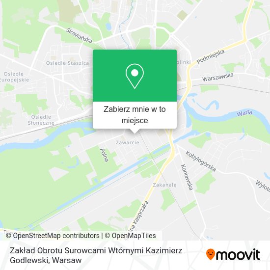 Mapa Zakład Obrotu Surowcami Wtórnymi Kazimierz Godlewski