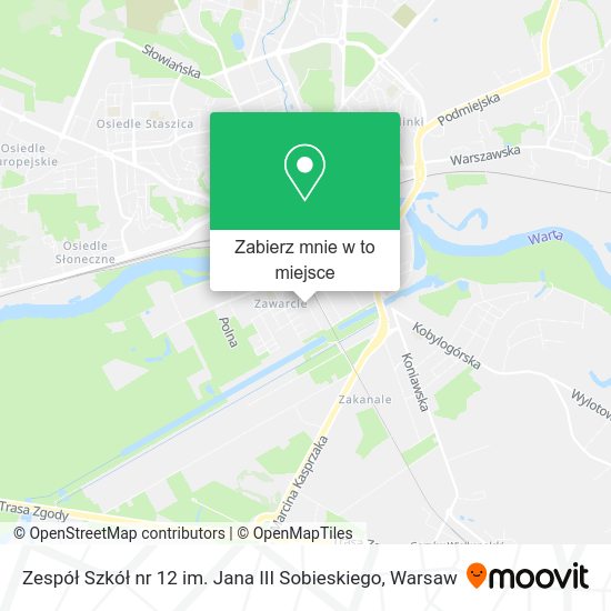 Mapa Zespół Szkół nr 12 im. Jana III Sobieskiego