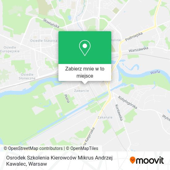 Mapa Osrodek Szkolenia Kierowców Mikrus Andrzej Kawalec