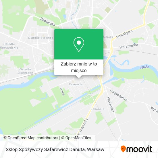 Mapa Sklep Spożywczy Safarewicz Danuta