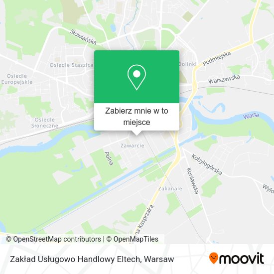 Mapa Zakład Usługowo Handlowy Eltech