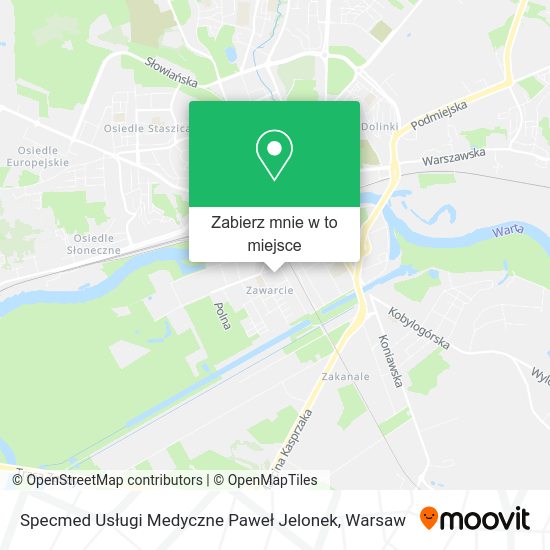 Mapa Specmed Usługi Medyczne Paweł Jelonek