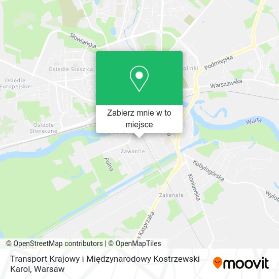 Mapa Transport Krajowy i Międzynarodowy Kostrzewski Karol