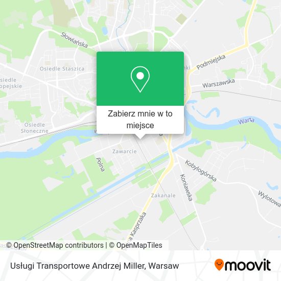 Mapa Usługi Transportowe Andrzej Miller